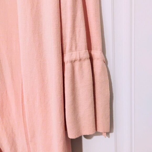Halogen Cardigan Sweater Womens Lightweight Long Whimsical Bell Sleeves Pink L - Picture 8 of 14